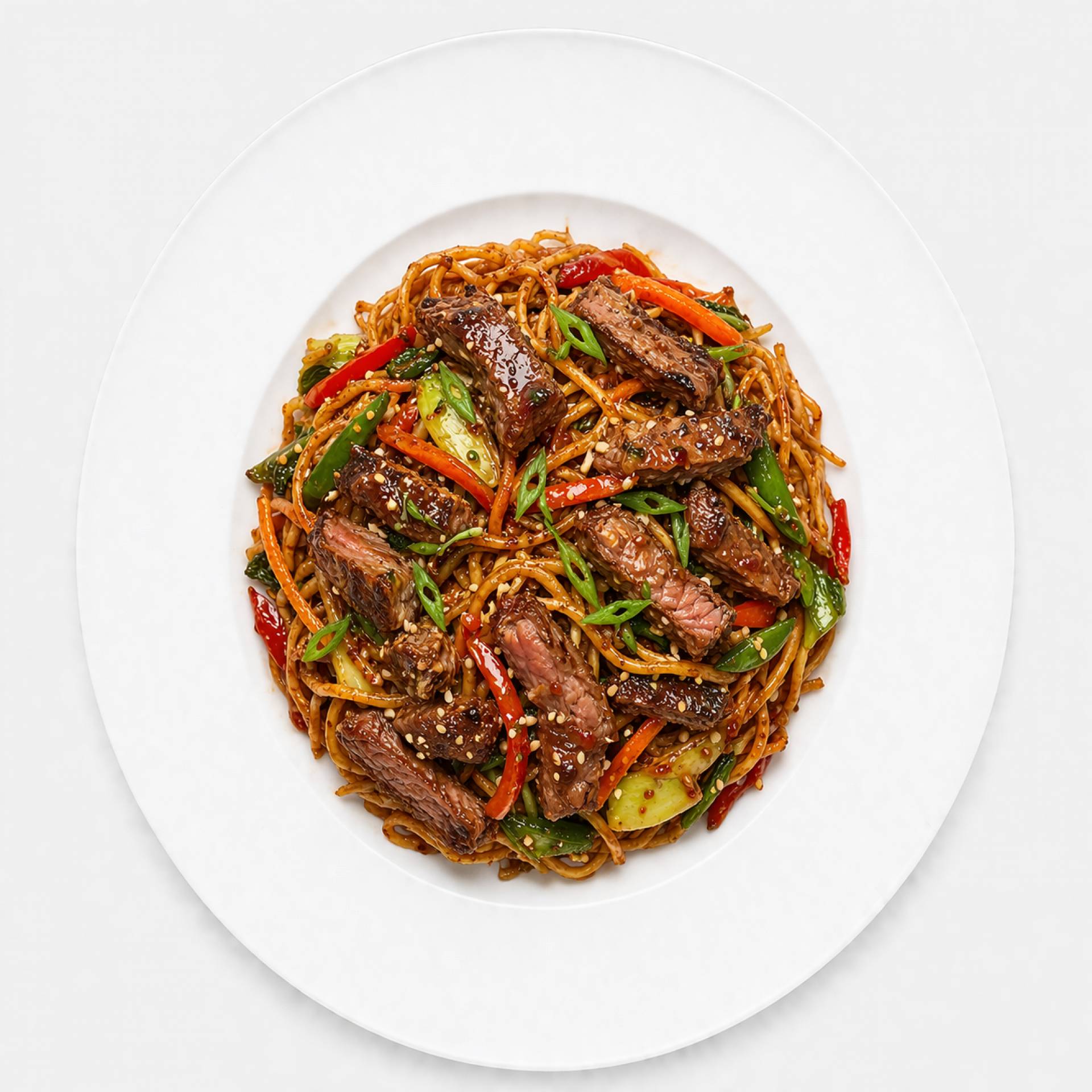 Sweet Chili Orange Steak and Noodles