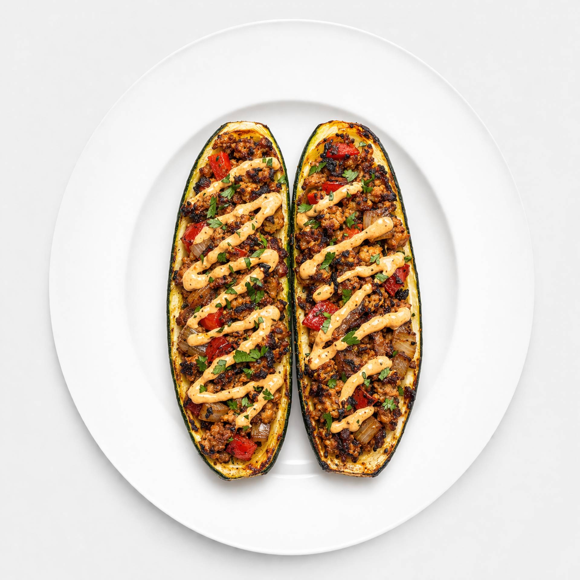 Turkey Taco Zucchini Boats