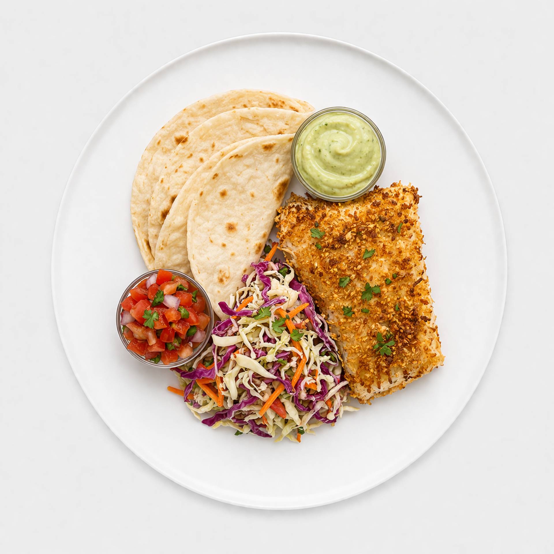 Coconut Crusted Fish Taco Bowl