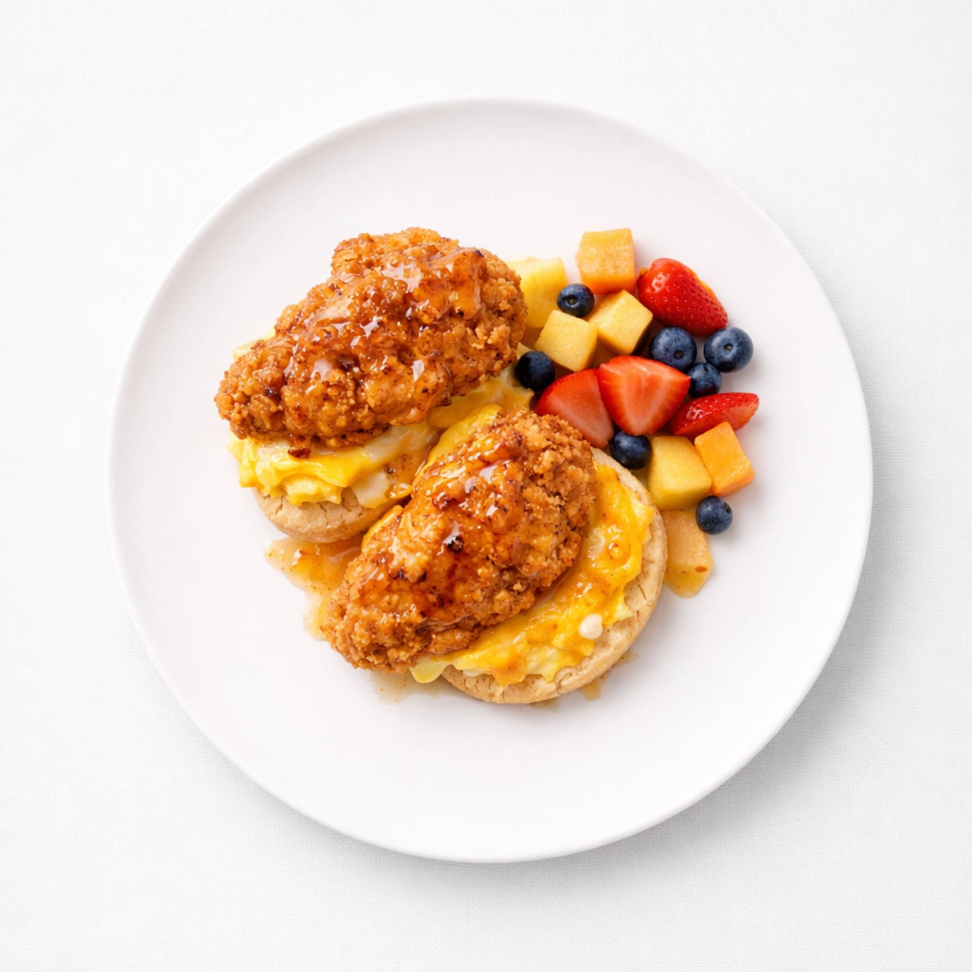 Hot Honey Chicken Biscuit Breakfast