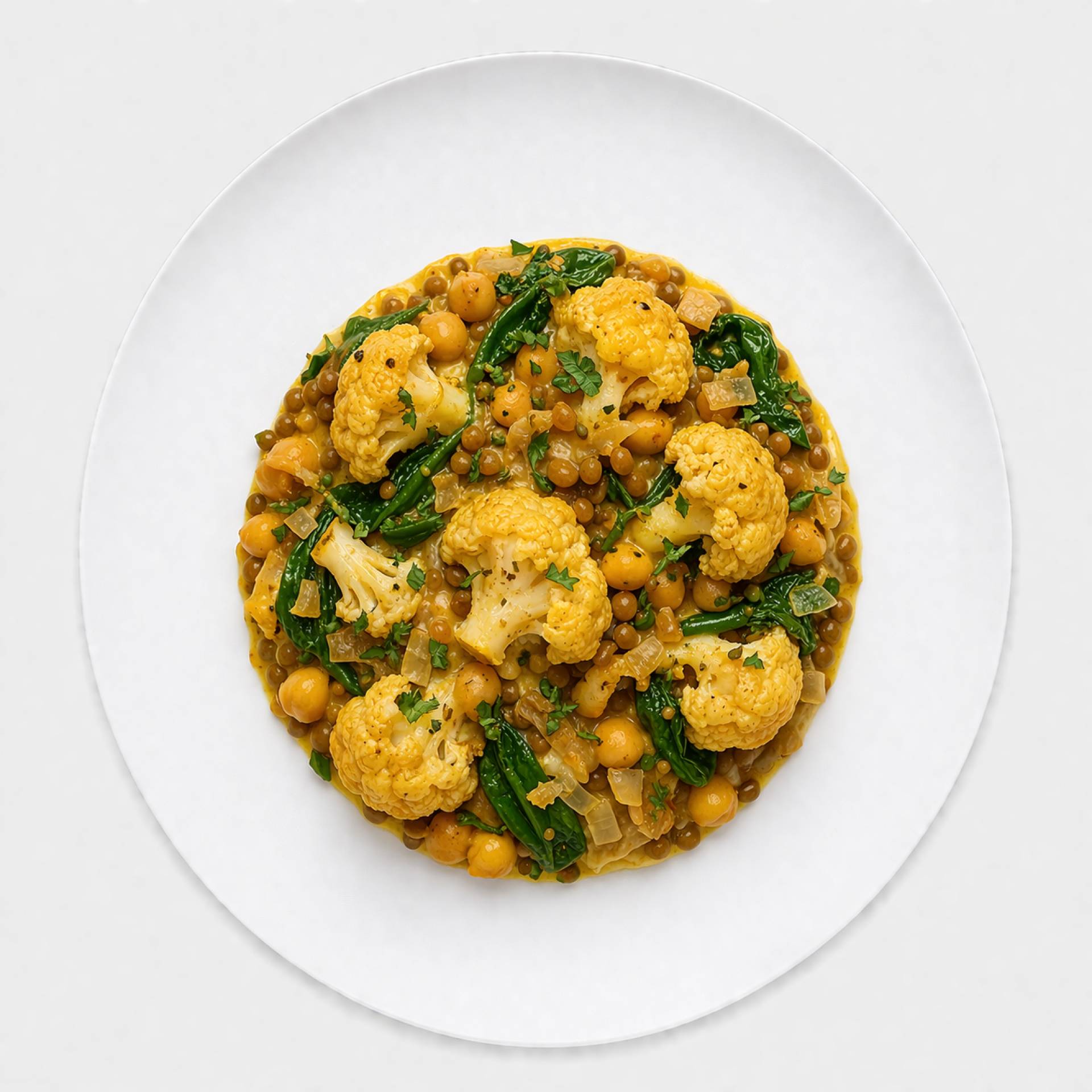 Yellow Curry Cauliflower Dhal