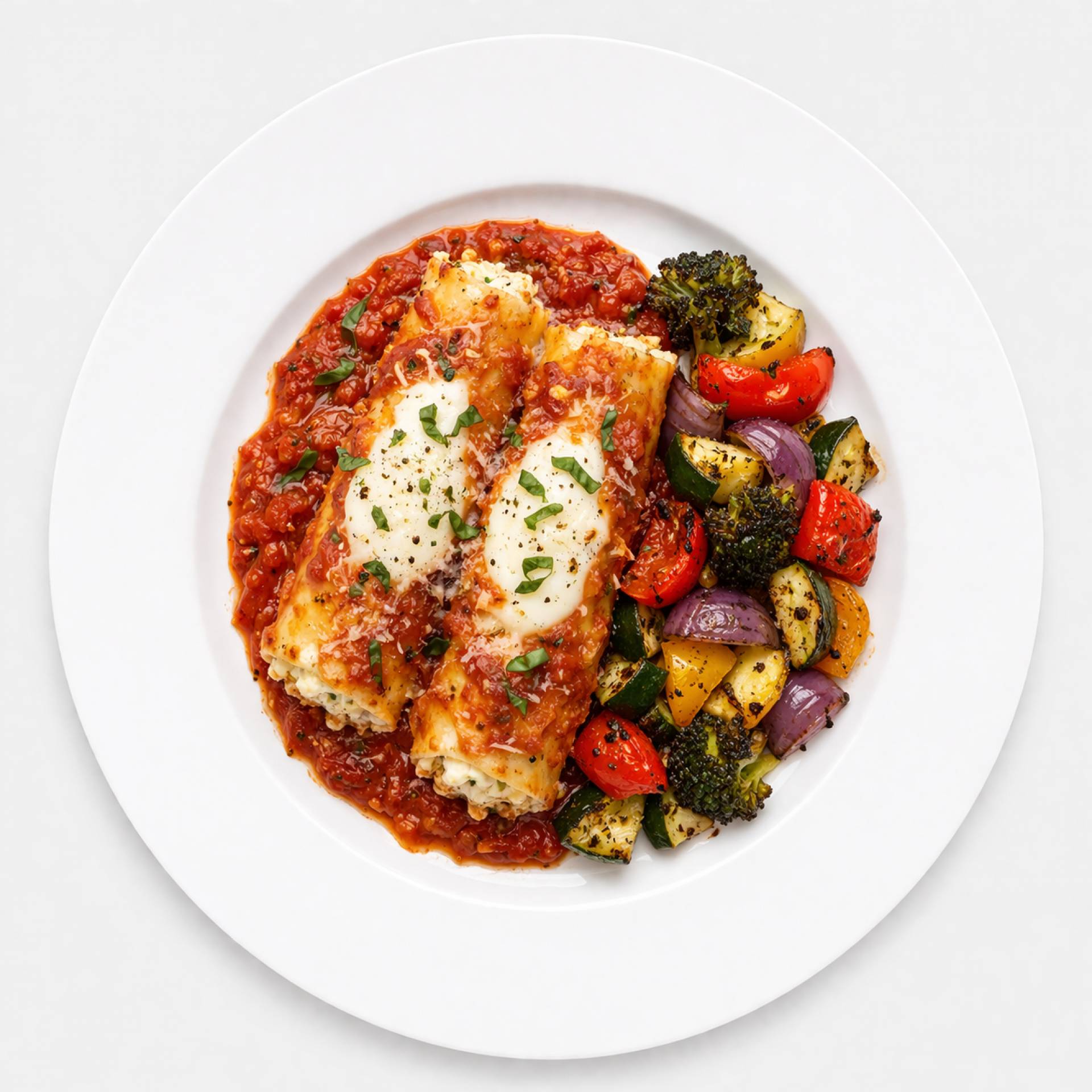 Nonna's Three Cheese Manicotti
