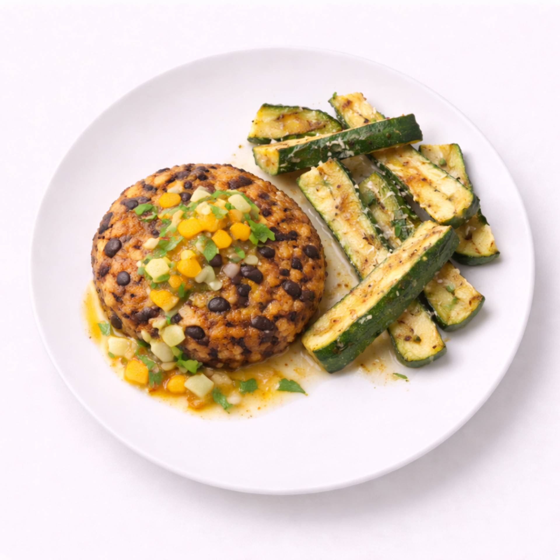 Caribbean Black Bean Plantain Burger