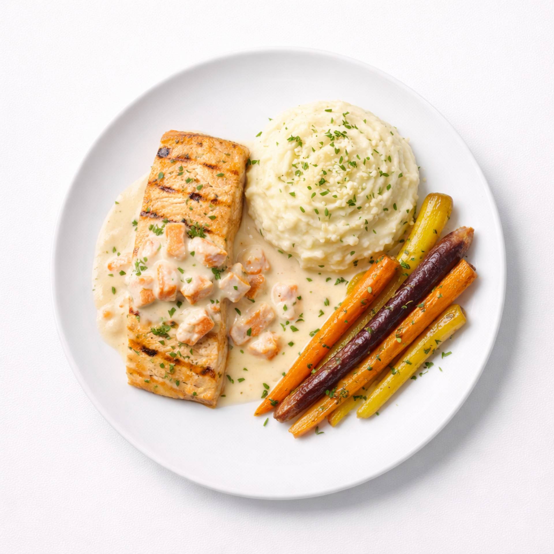 Lobster Cream Grilled Salmon