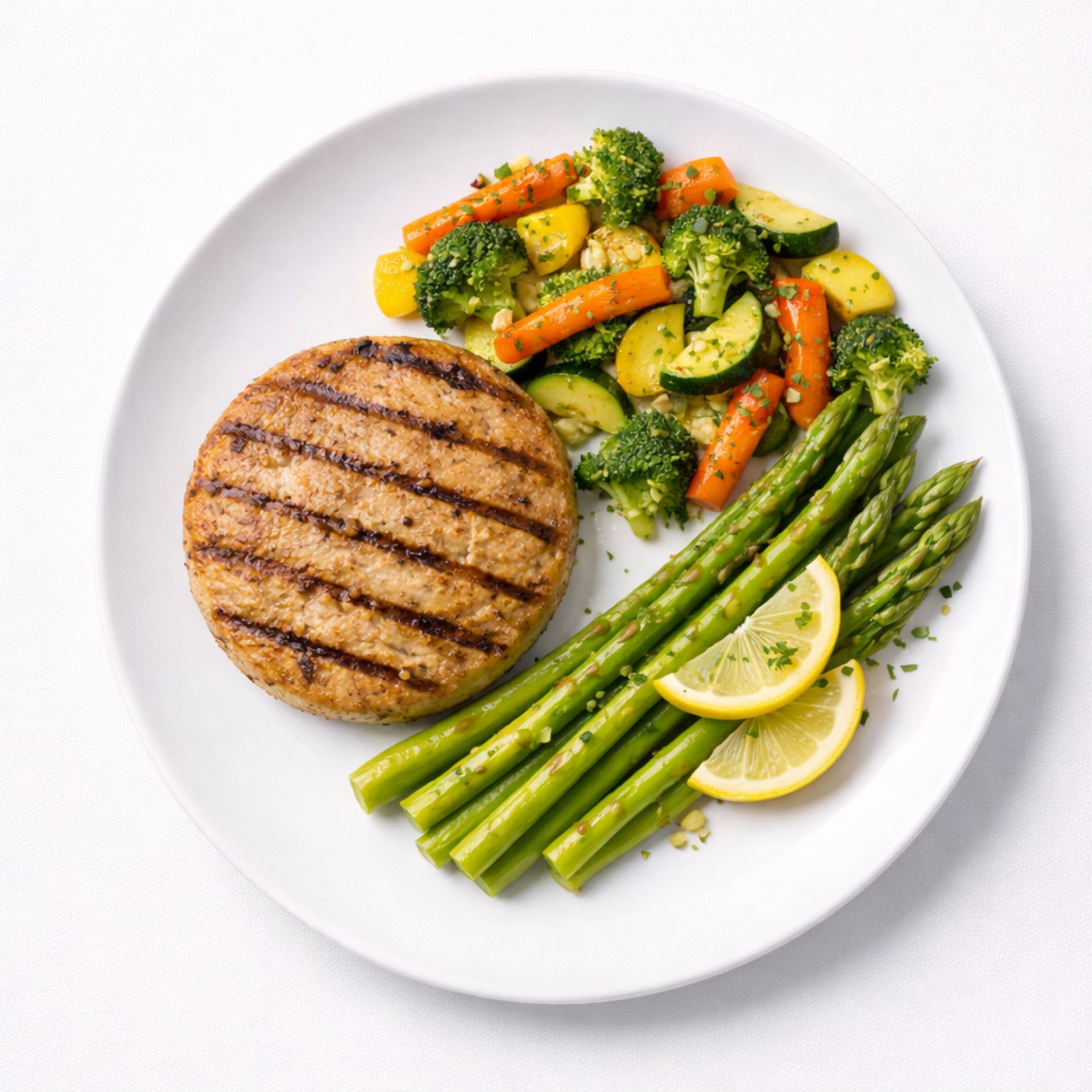 Mediterranean Turkey Burger Plate