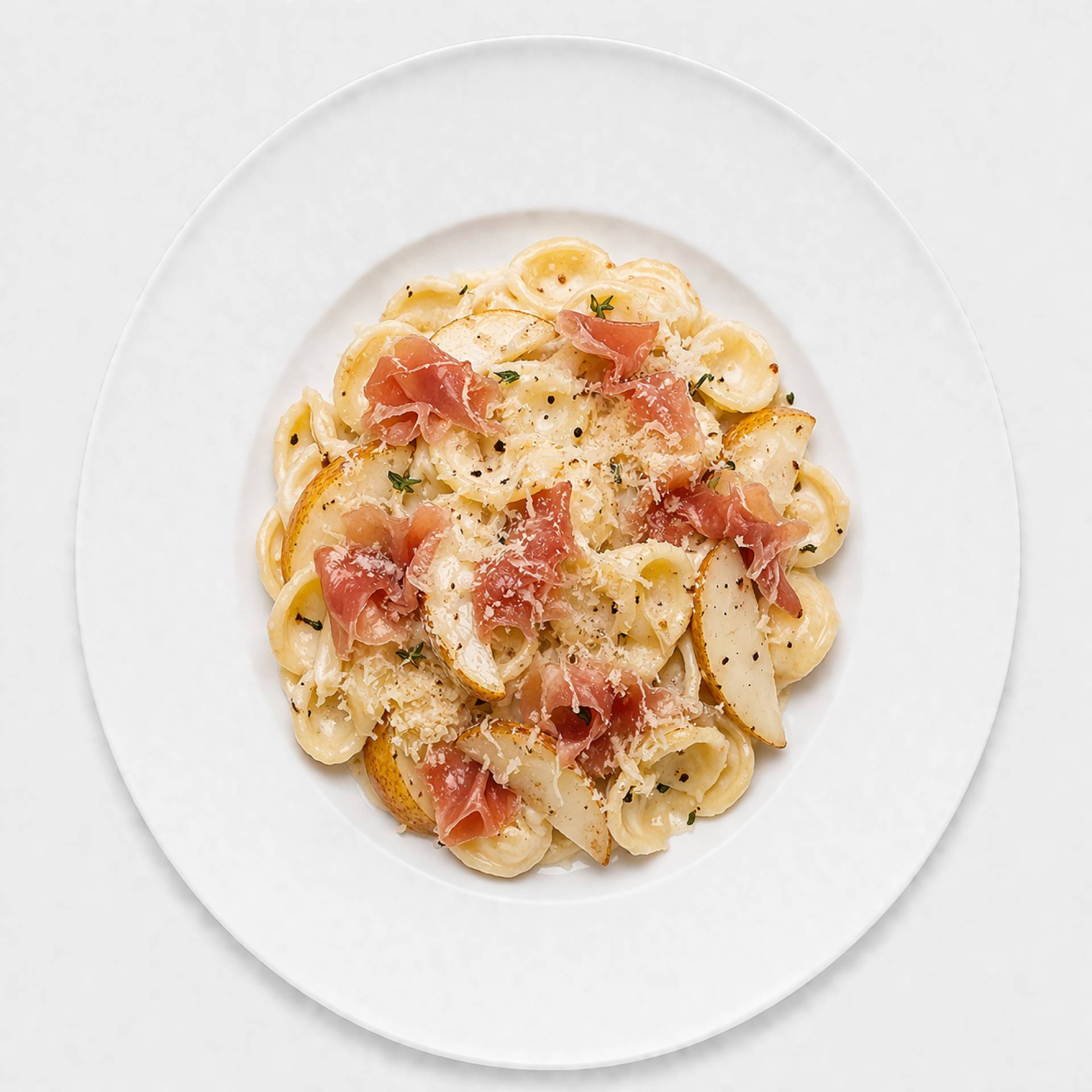 Prosciutto Pear Parmesan Pasta