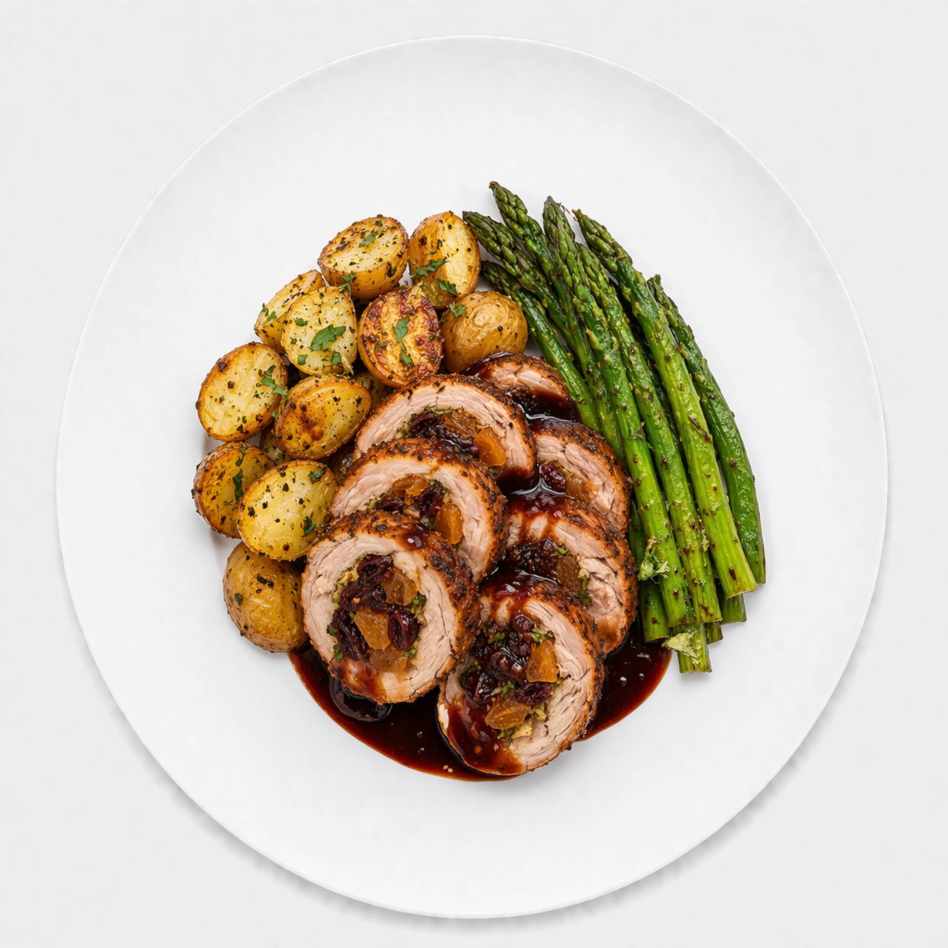 Cabernet Braised Stuffed Pork Loin